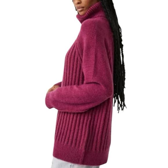 Free People Oversized Turtleneck Sweater Super Soft - Picture 3 of 5